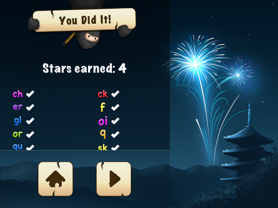 Phonics Ninja iPad screenshot