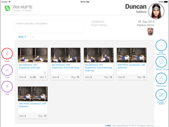 Lanista Coach app screenshot 2