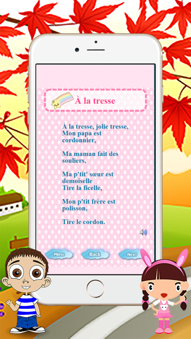 Screenshot #3 pour Classic Français Nursery Rhymes with Lyrics