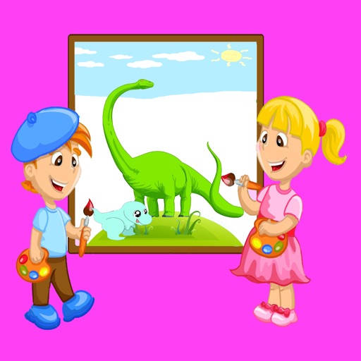 Children Coloring Pages Dinosaur Free Game icon