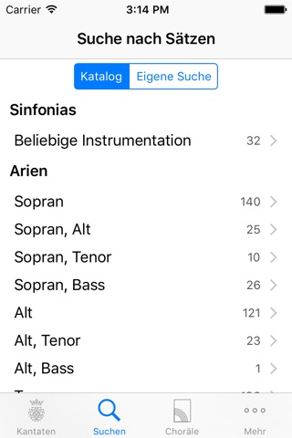 Cantatas screenshot 3