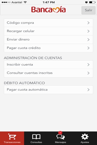 Bancamía screenshot 2