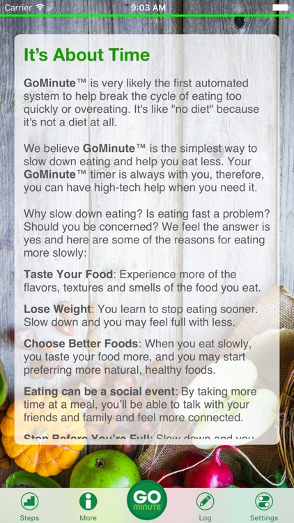 GoMinute - Slow Down Eating for Better Health!