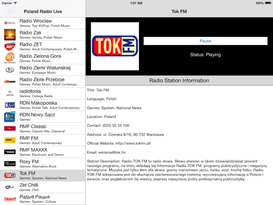 Screenshot #5 pour Poland Radio Live Player (Polish / Polska)