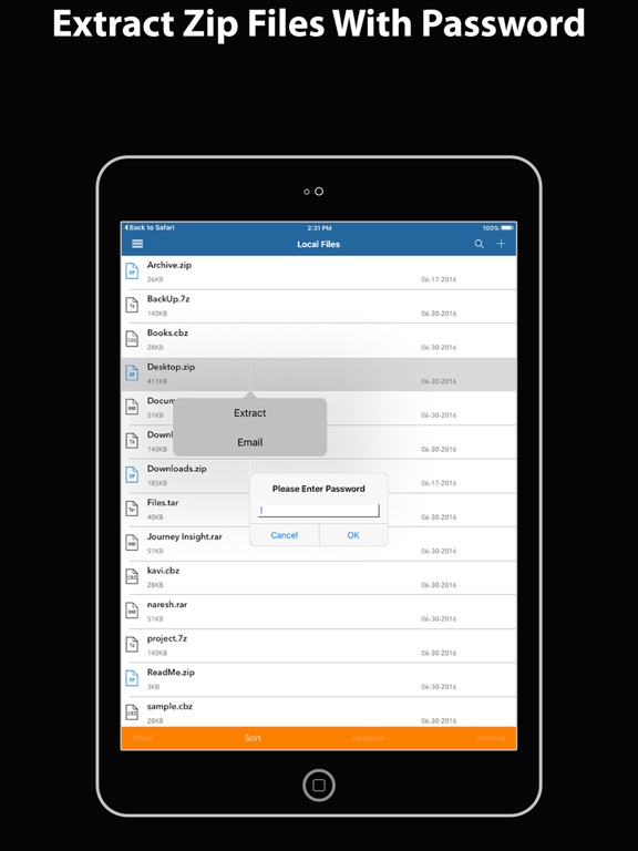 Screenshot #5 pour File Extractor - zip rar tar gz 7z