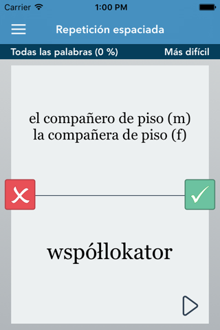 Spanish | Polish AccelaStudy® screenshot 2