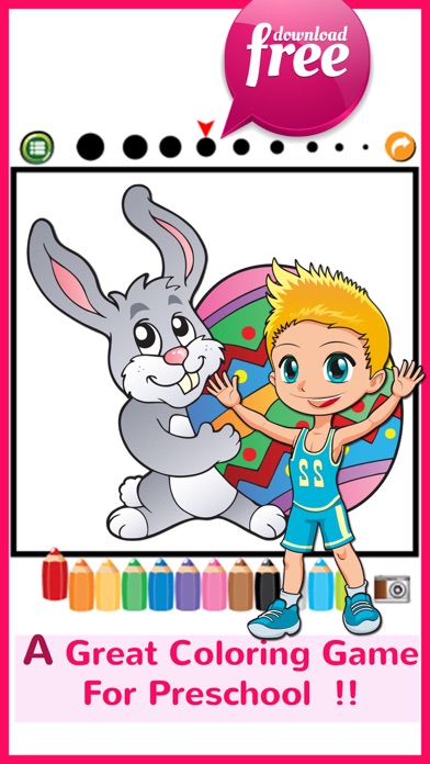 Screenshot #2 pour Joyeuses Pâques Coloring Book: jeux éducatifs gratuits pour les enfants et les tout-petits!