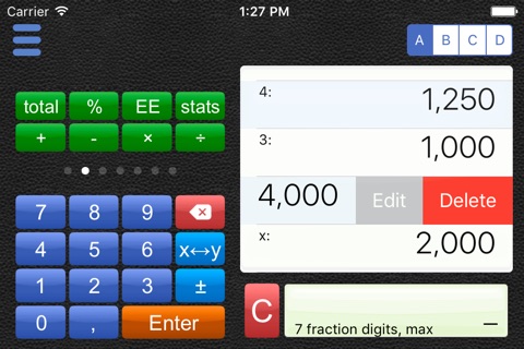 Scrolling RPN Calculator screenshot 2