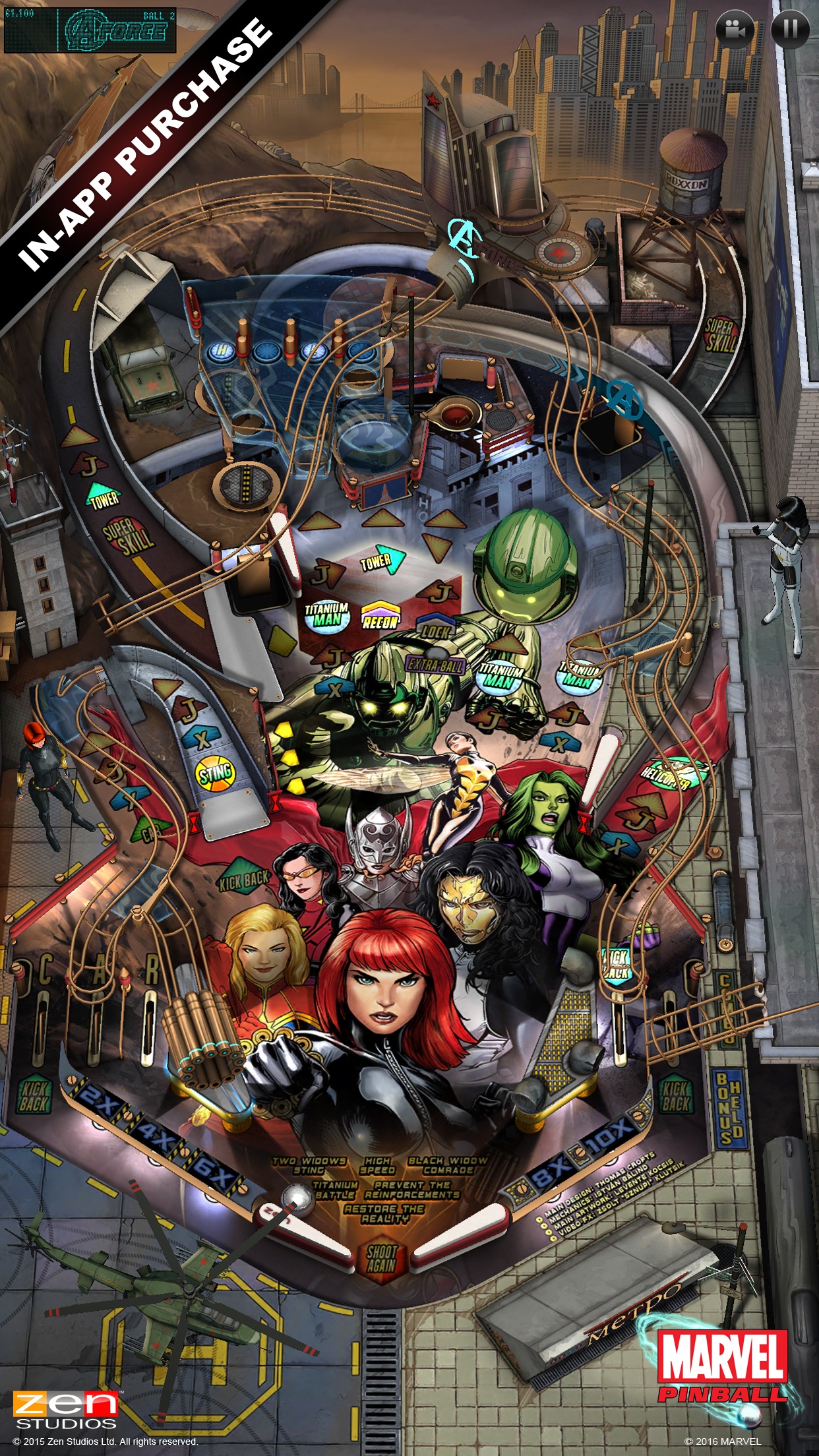 Screenshot do app Marvel Pinball