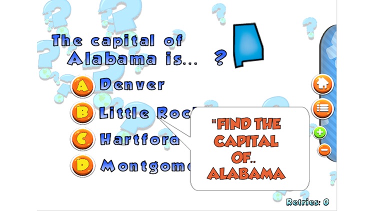 US States and Capitals Puzzle Quiz