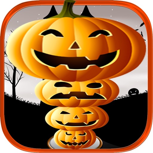 Creepy Funny Halloween Pumpkin Tower Stack Icon