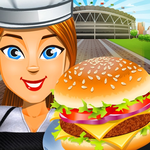Soccer Stadium Fast-Food Cafeteria : Play best Master-Chef Ham-burger & Pizza Cooking Restaurant