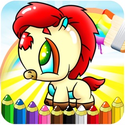 Pony Painting And Coloring For Preschool Toddler