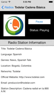 colombia radio live player (bogotá / español) iphone screenshot 2