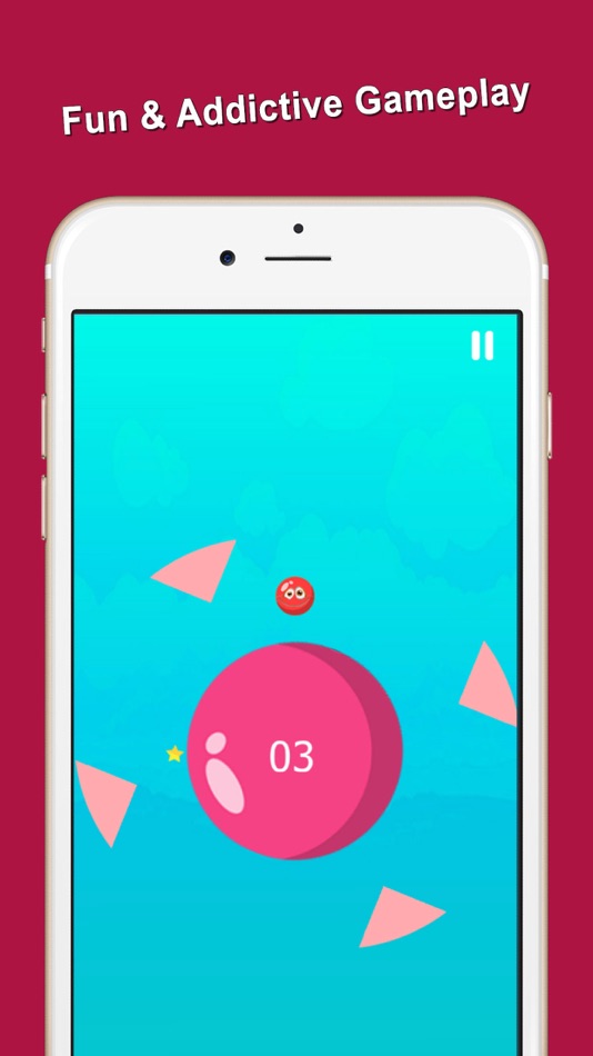 #1. Spinning Circle Red Bouncing Balls Jump (iOS) 由: Anothai Luadee