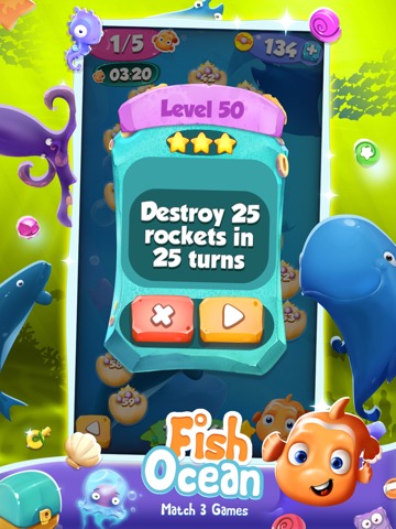 3マッチゲーム – 魚類: 夏の海の冒険と面白いバブルの物語のおすすめ画像5