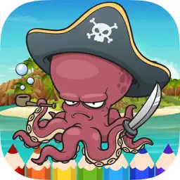 Pirate Coloring Book Pages - Painting Game for Kid app icon