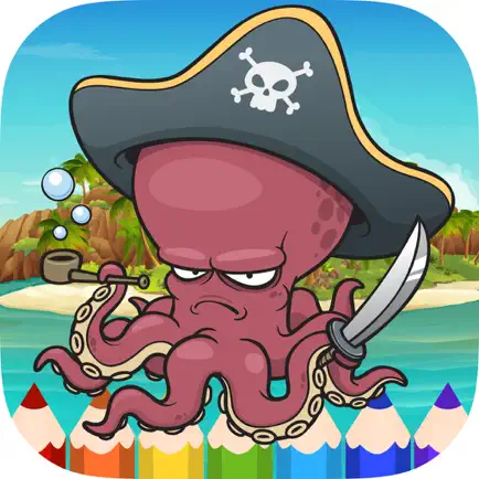 пират раскраски - картина игра для детей Читы