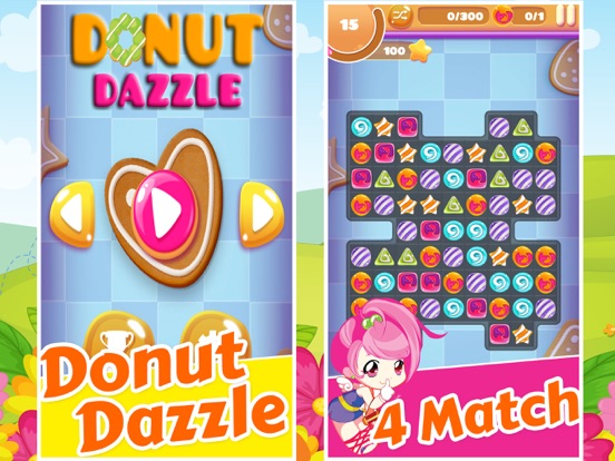 Screenshot #4 pour Match De Donut Cookie - Dazzle Crush Donut Puzzle