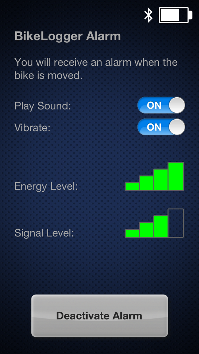BikeLogger  Gadget with anti-theft alarm
