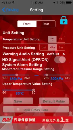 SUM BLE TPMS screenshot 2