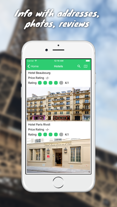 Screenshot #2 pour Paris City - guide with maps, hotels, cafe