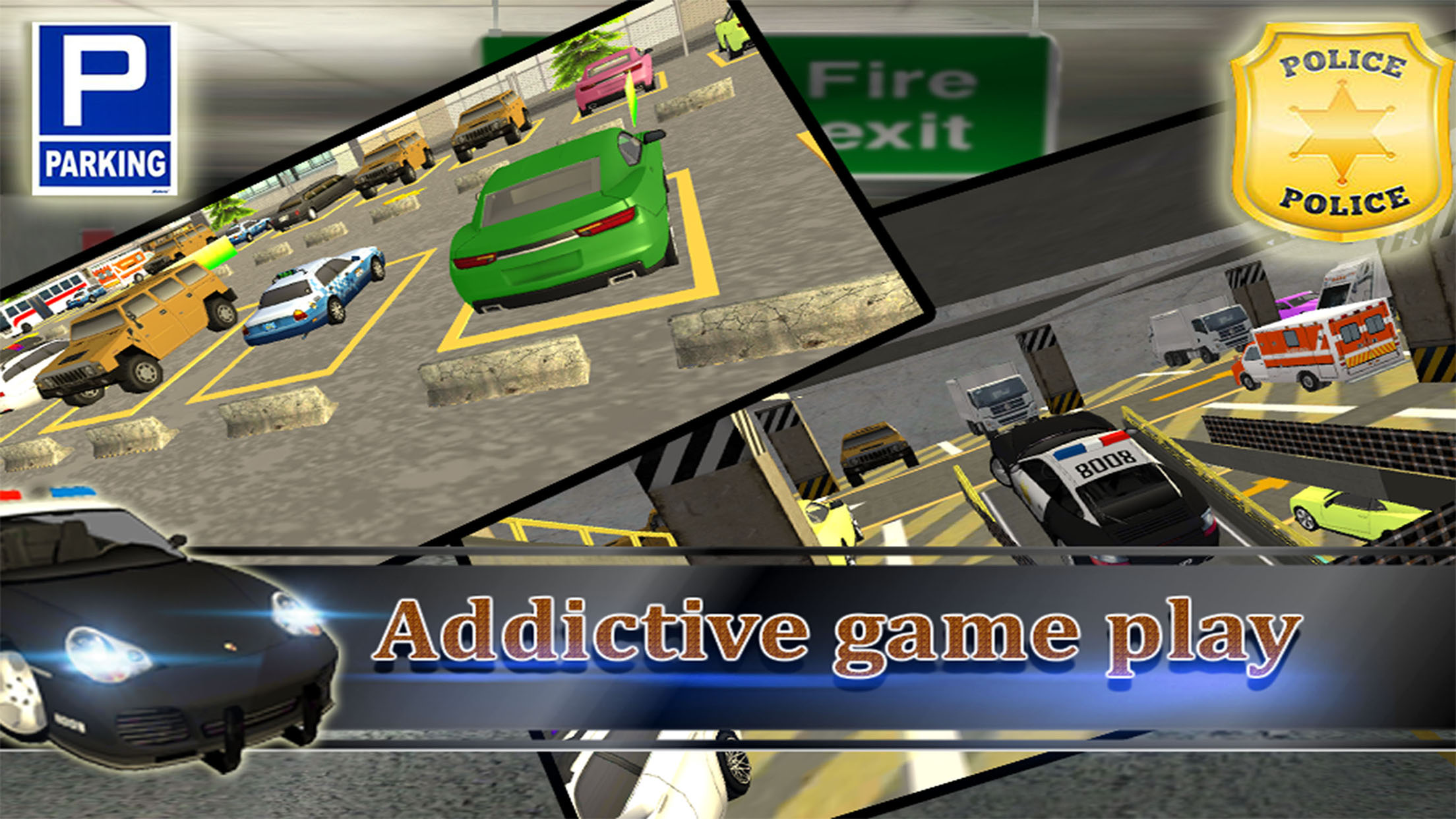 Modern Police Car Parking 3d : free simulation gam screenshot 3