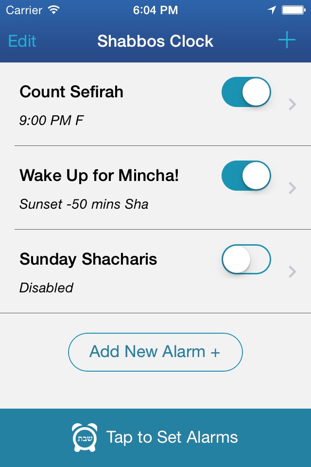 Shabbos Clock screenshot 2