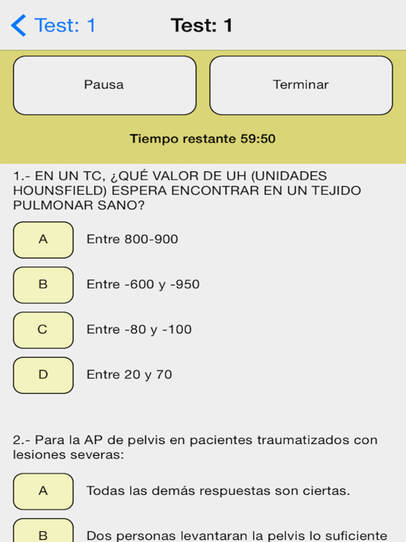 Screenshot #5 pour Técnico Radiodiagnóstico Test
