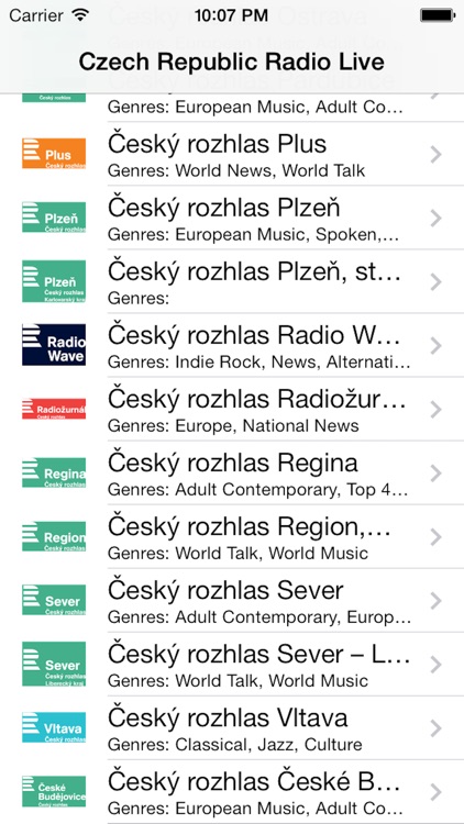Czech Republic Radio Player (Česká republika rádio, čeština, Česko, Český)