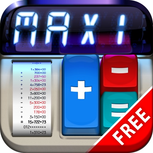 MaxiCalc Free: Big Retro LCD Basic Desk Calculator icon