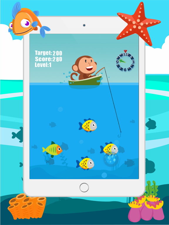 Screenshot #5 pour Singe de pêche Catch jeu Big Fish For Kids