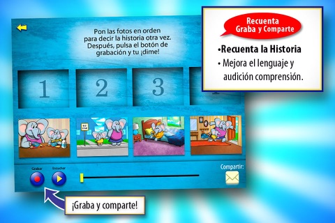 Oscar Va al Zoológico con WordWinks y Recontar, Grabar, y Compartir screenshot 4