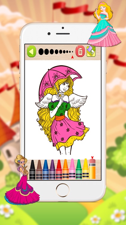 Princess fairy coloring sheets pages