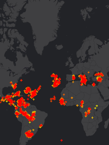 Global Lightning Strikes Map - náhled