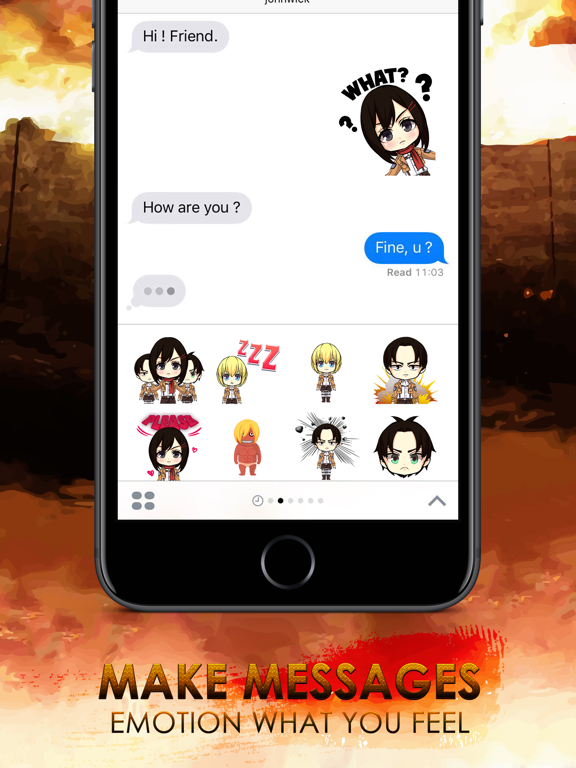 Screenshot #5 pour Giant Emoji Stickers Keyboard Art Themes ChatStick