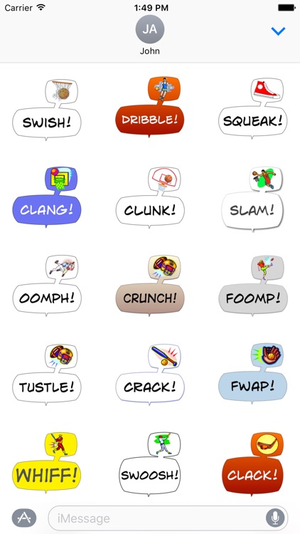 Swish! Sports Sounds Comic Bubbles