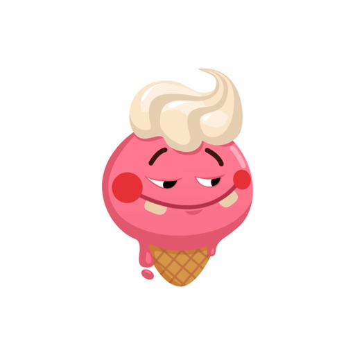 Pinky Ice-cream Cone sticker for iMessage icon