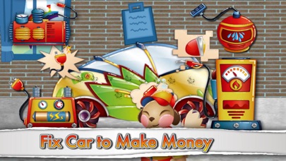 Screenshot #1 pour QCat - enfant en bas âge Garage (enfants) à la conduite et la réparation jeu de voiture (gratuit)