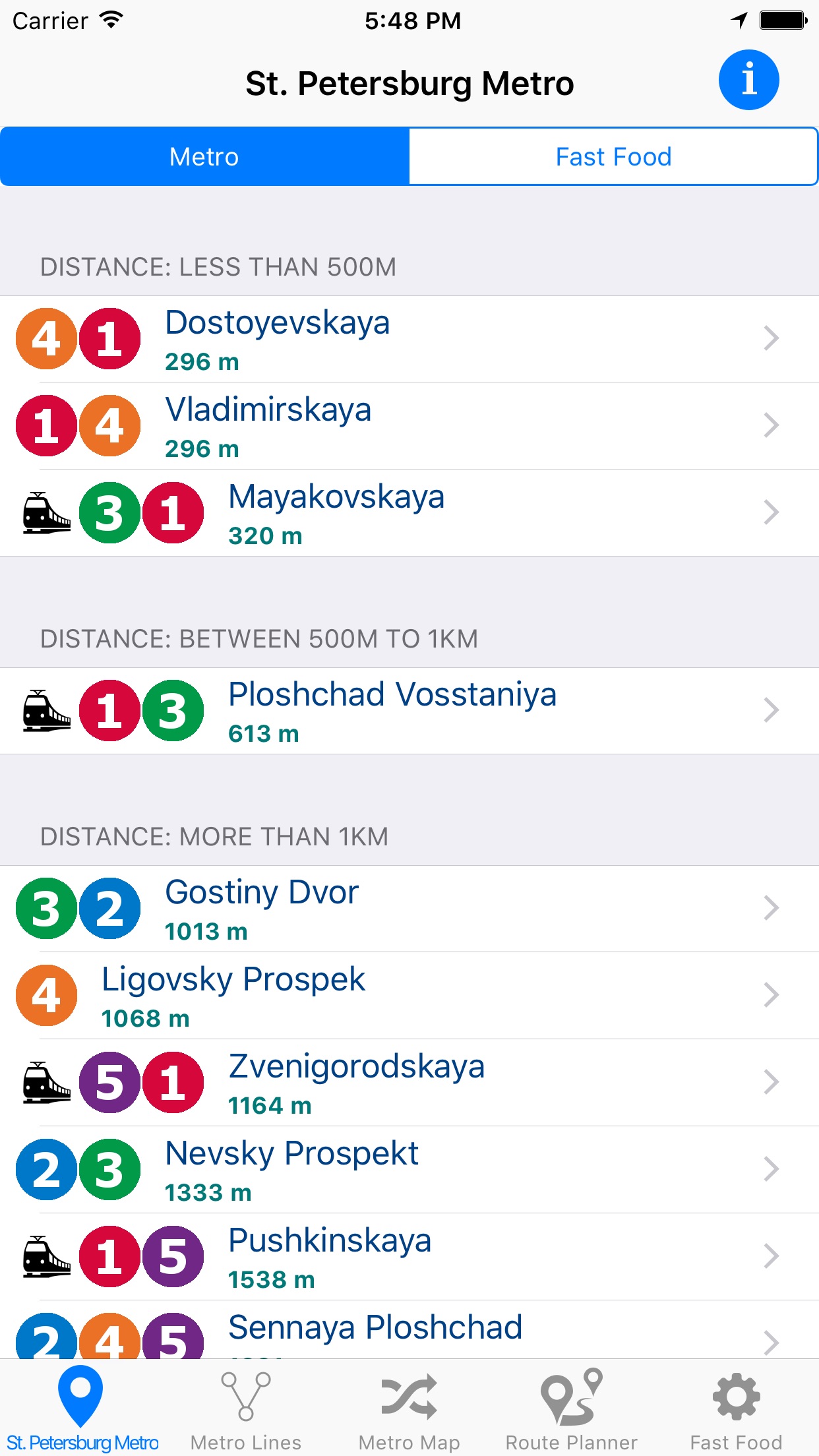 Screenshot 1 of St.Petersburg Metro & Subway