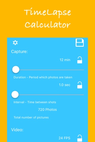 Photographer's Grip - Calculator for time lapse, exposure and focus screenshot 2