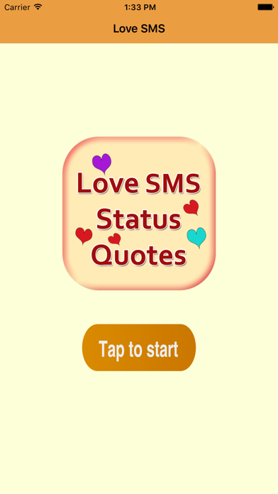 Screenshot 1 of Top Love SMS App