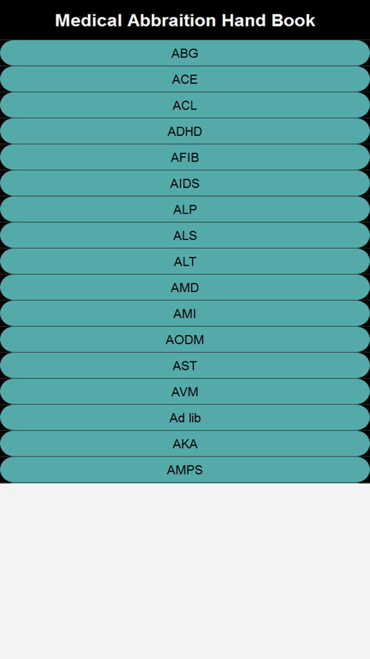 Medical abbreviation - 1.1 - (iOS)