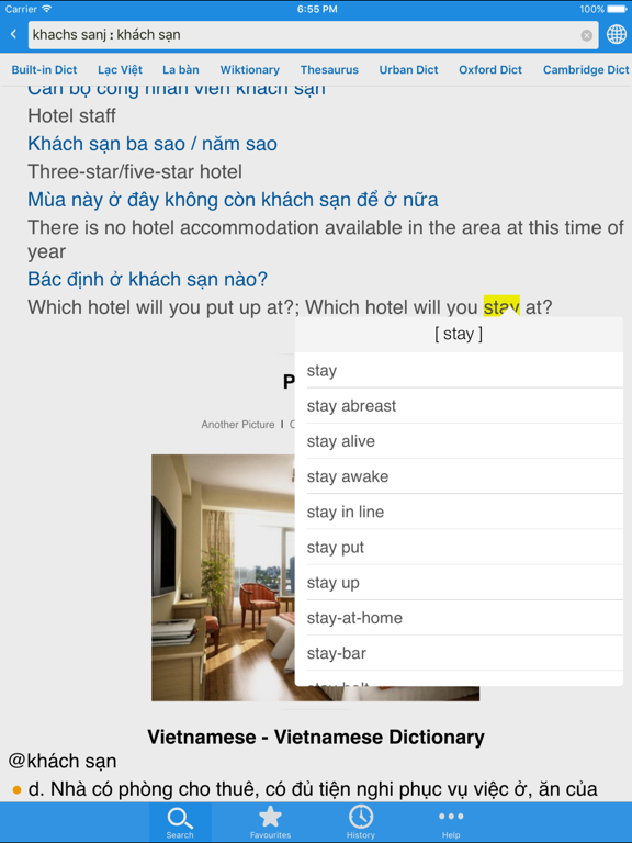 Vietnamese Dictionary iPad screenshot 4 - Education app