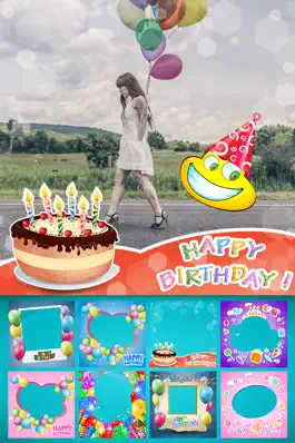 Game screenshot Happy Birthday Photo Frames & Stickers with Stamps hack