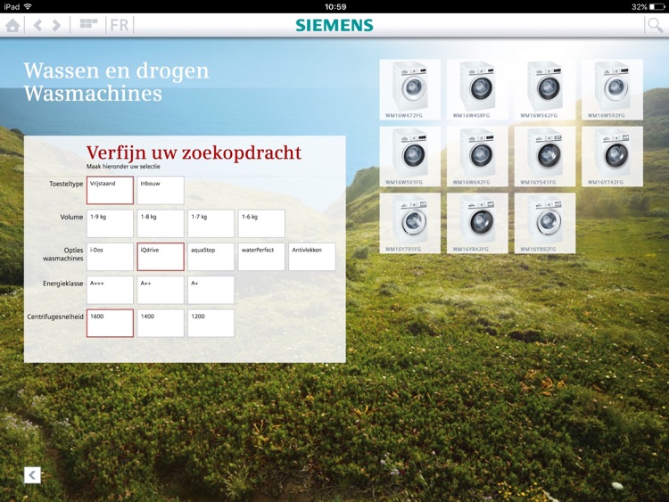 Siemens huishoudtoestellen Interactieve Productcatalogus BSH  Home Appliances