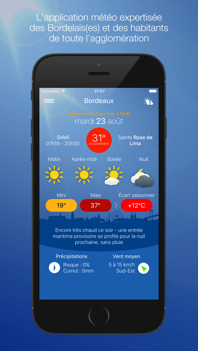 Screenshot #1 pour Météo Bordeaux