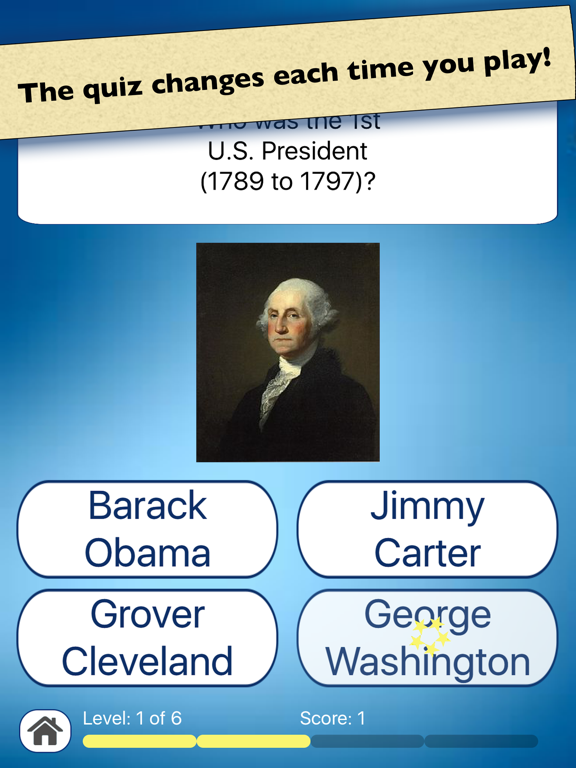 Screenshot #5 pour US Presidents Quiz — Learn about U.S. History