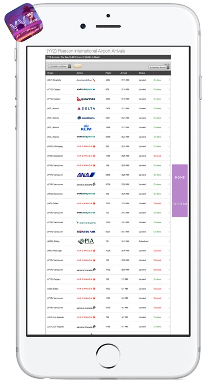 YYZ AIRPORT - Realtime Guide- TORONTO PEARSON INTL