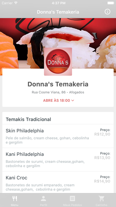 How to cancel & delete Donna's Temakeria Delivery from iphone & ipad 1